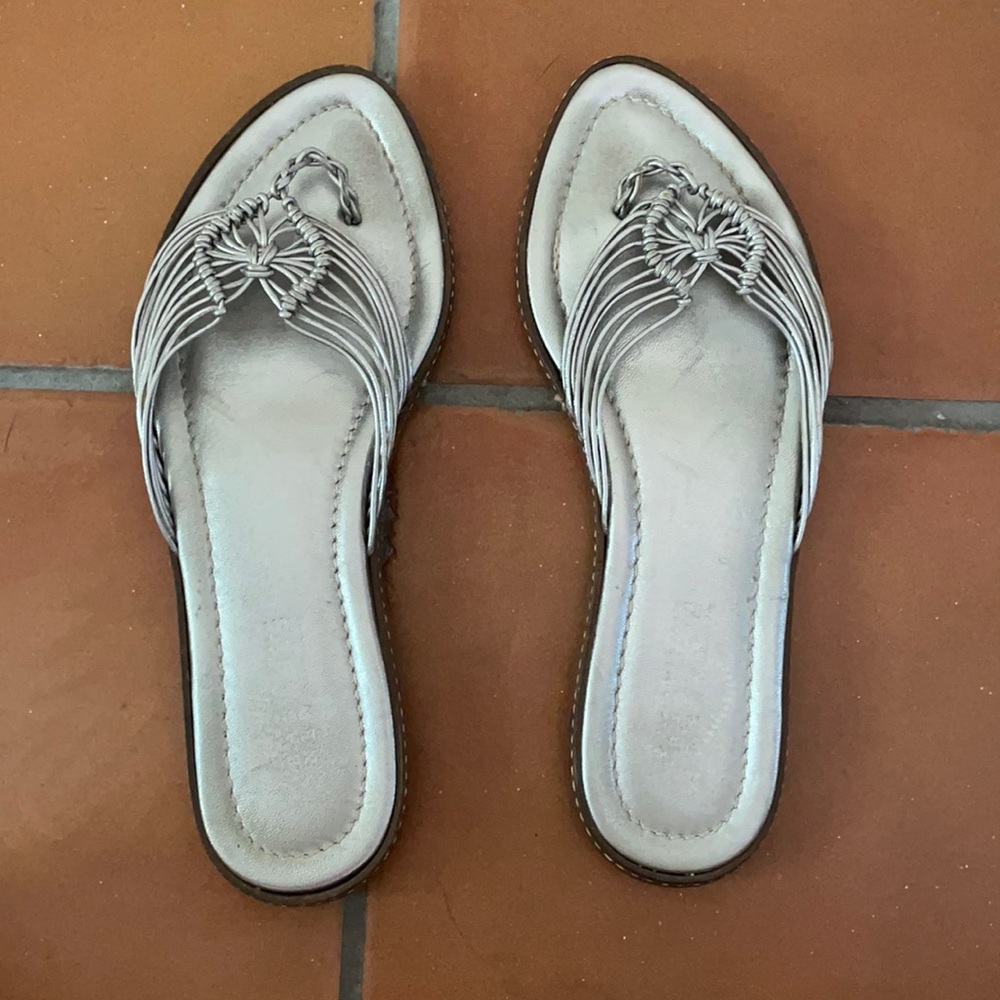 Barney’s New York Silver Sandals